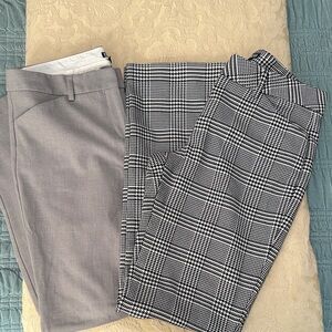 Express Gray and Black Plaid Women's Trousers